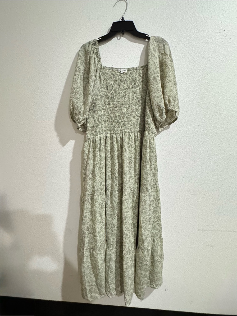 Baltic Born Sage Green Puff Sleeve Maxi Dress